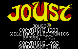 Joust title screen for Atari Lynx